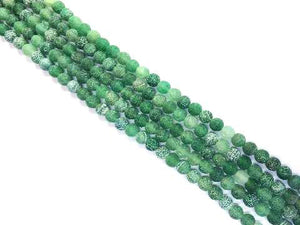 Matte Agate Green Round Beads 10Mm