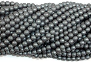 Matte hematite round beads 4mm