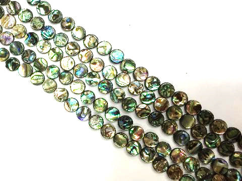 Abalone Puff Coin 12Mm