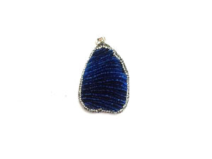 Treated Color Bamboo Coral Sapphire Pendant 40X45-40X60Mm