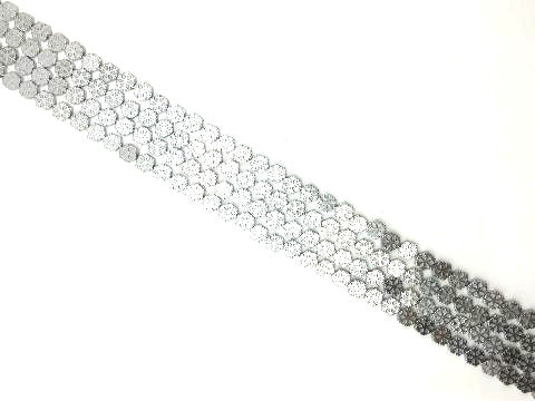 Coated Hematite White K Snowflakes Shape 10X10Mm