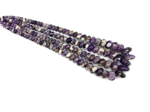 Dog Teeth Amethyst Graduated Faceted Roundel 8-18Mm