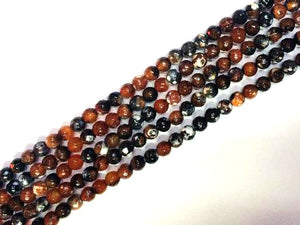 Color Dream Fire Agate Faceted Rounds 6Mm