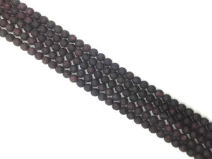 Matte Garnet Round Beads 6Mm