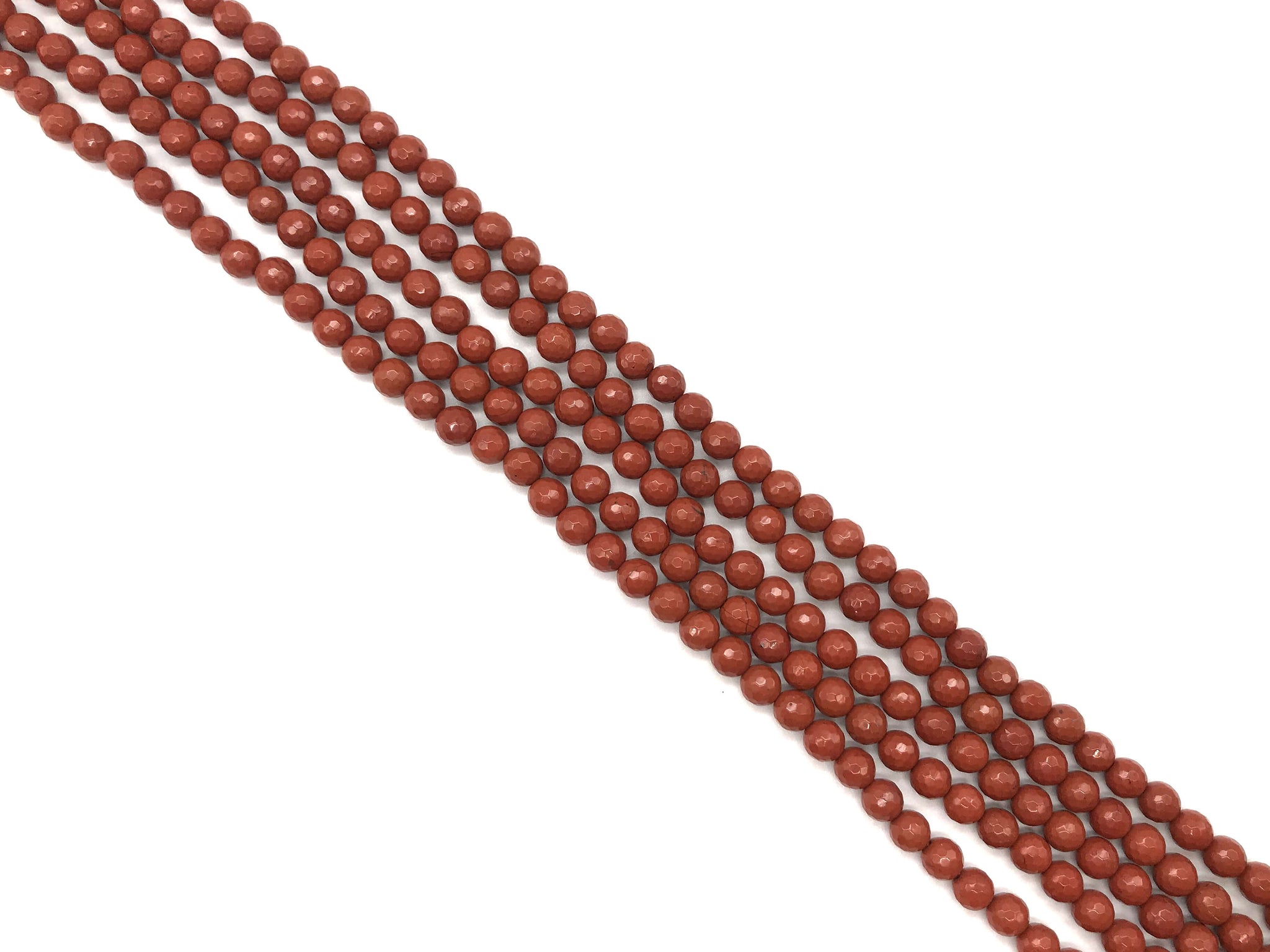 Red Jasper Faceted Round Beads 12Mm