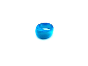 Color Agate Blue Ring 9X14-10X21Mm