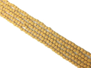 Lava Stone Yellow Round Beads 18Mm