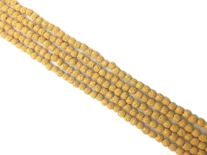 Lava Stone Yellow Round Beads 6Mm