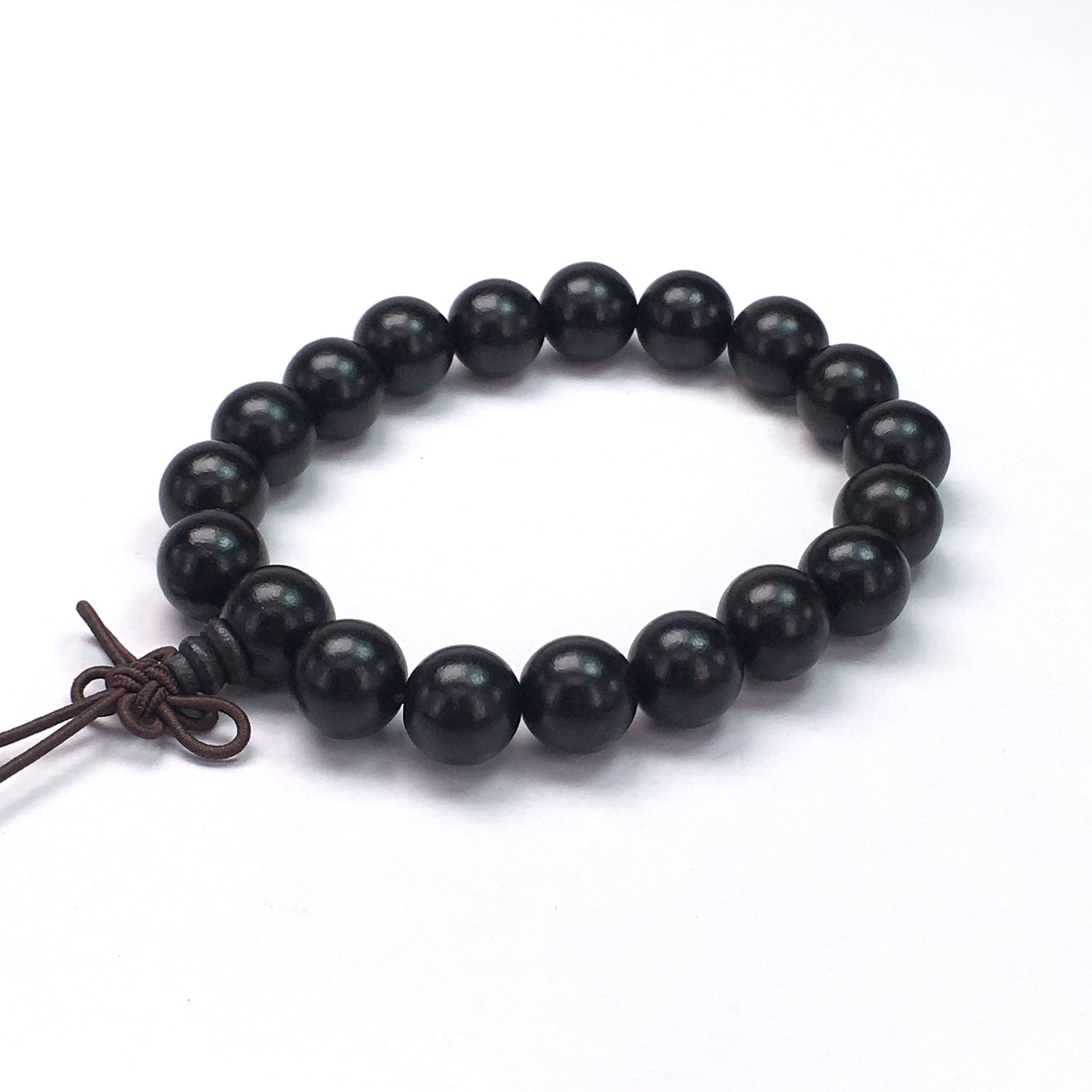 Ebony Round Beads Bracelet 10mm
