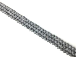 Matte Agate Druzy Silver Round Beads 14Mm