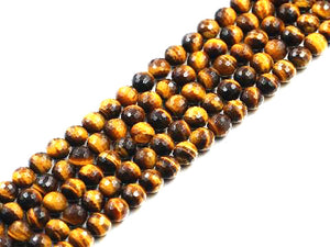 Tiger Eye Faceted Rounds 6Mm