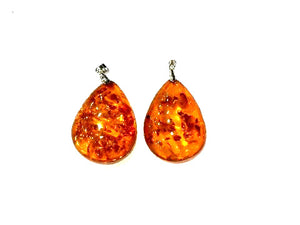 Synthetic Amber Pendant 35X50Mm