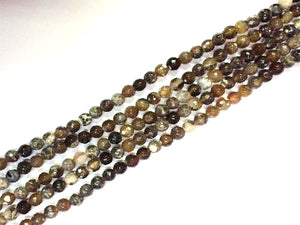 Color Brown Fire Agate Faceted Rounds 10Mm