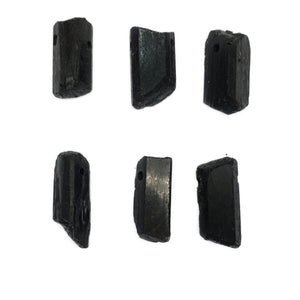 Black Tourmaline Stick Shape Pendant 18X30mm