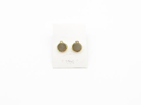 Agate Druzy Ab White Earring A Pair 12Mm