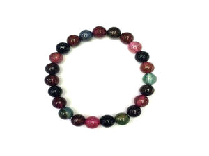 Color Agate Rainbow Bracelet 6Mm