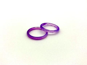 Color Agate Purple Ring Faceted 2.5Mm