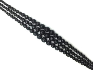 Black Onyx Graduated Faceted Rounds 6-14Mm