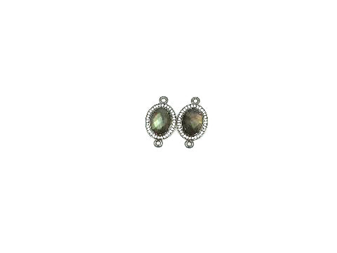 Labradorite Black Edge Pendant 15X20Mm