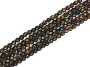 Bronzite Faceted Rounds 4Mm