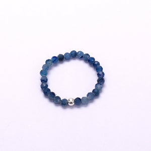 Kyanite Faceted Beads Ring 2mm