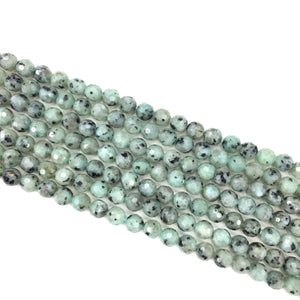 Natural Kiwi Quartz Faceted Beads 12mm