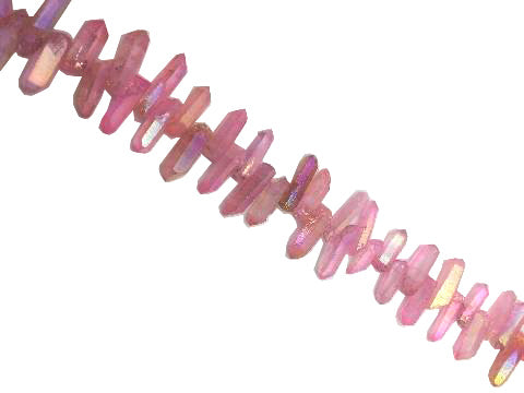 Coated Crystal Quartz Baby Pink Stick 6X20-10X33Mm