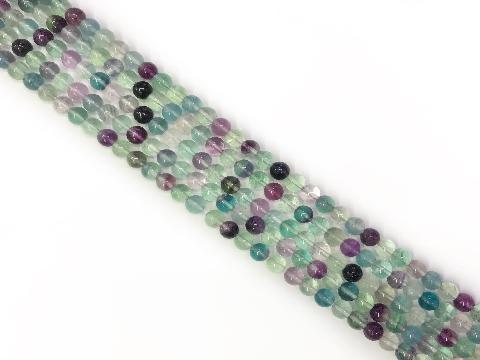 Rainbow Fluorite A Round Beads 8Mm