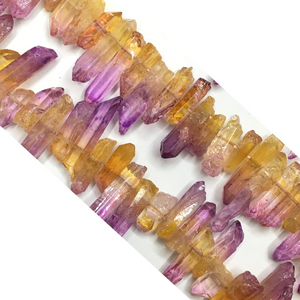 Colored Purple Yellow Crystal Stick 15-25mm