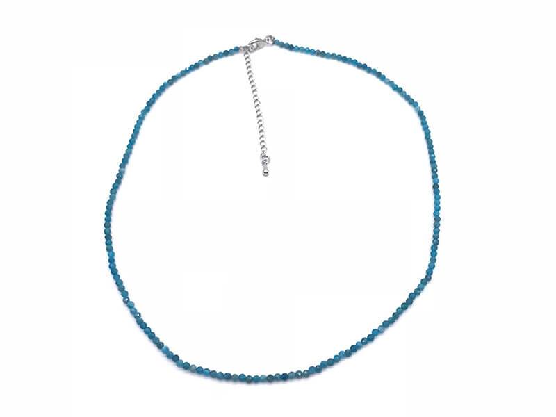 Apatite Super Precision Cut Rounds 2mm Necklace