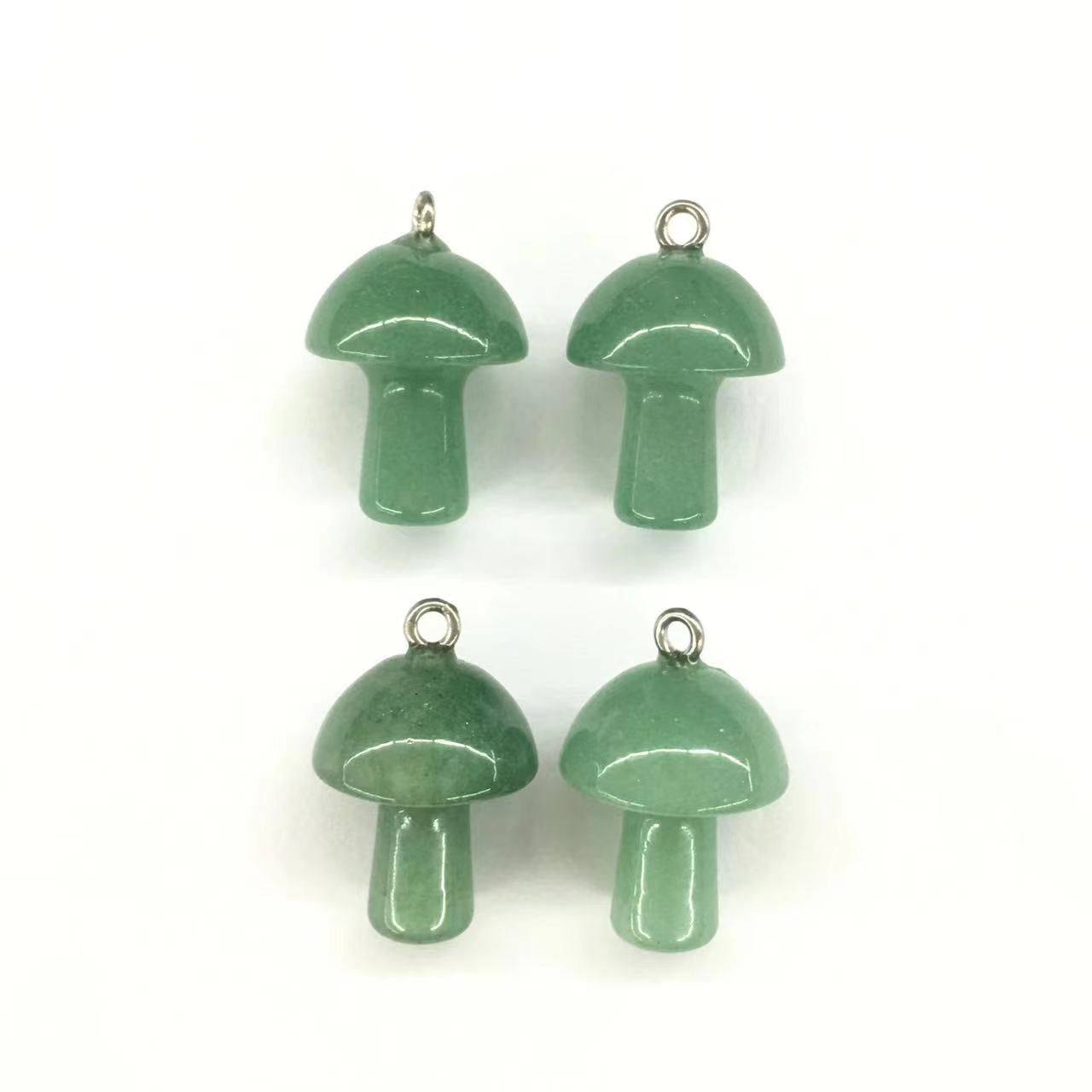 Green Aventurine Mushroom Pendant 16x21mm