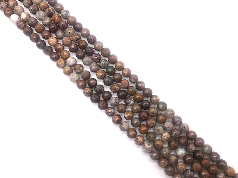 AFRICAN GREEN OPAL ROUND BEADS 4MM