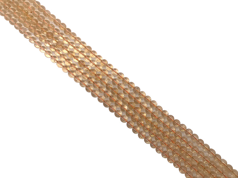 CITRINE ROUND BEADS 8MM