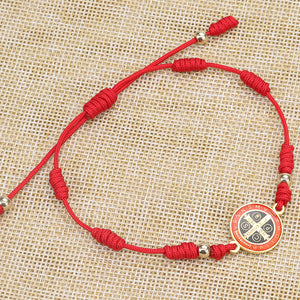 red rope st. Benedict bracelet