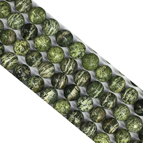Green Zebra Jasper Round Beads 4Mm