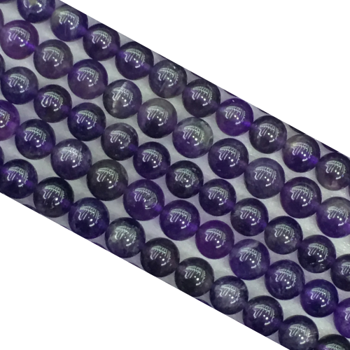 Amethyst G4 Dark Round Beads 6Mm