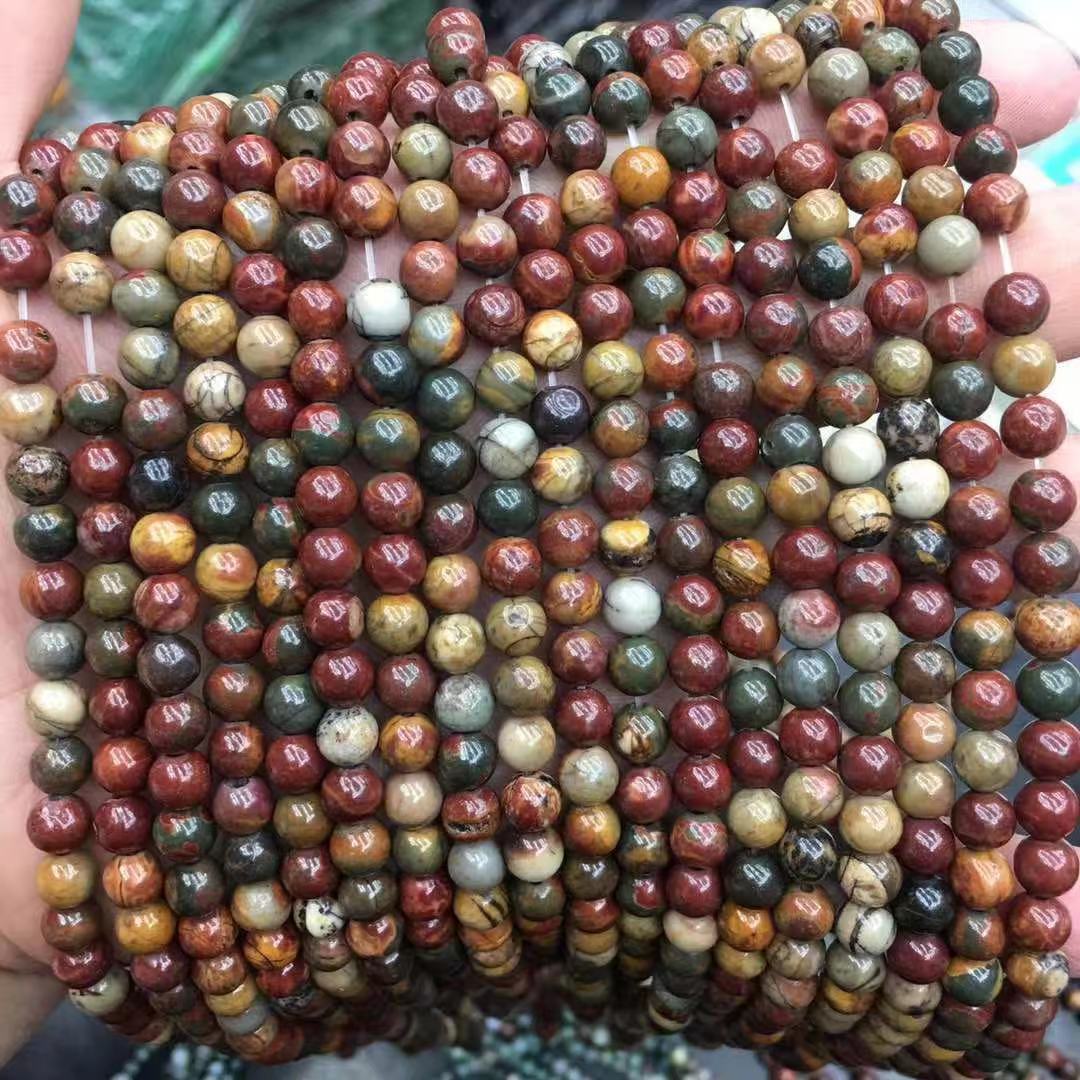 Red Creek Jasper A Grade Round Beads 8Mm