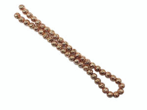 Coated Lava Stone Rose Gold Round Beads 6Mm