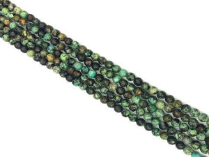 African Turquoise Faceted Round Beads 8Mm