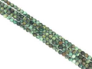 Matte African Turquoise Round Beads 4Mm