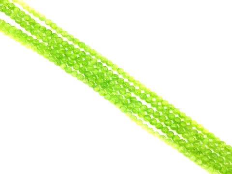 Color Stone Apple Green Round Beads 4Mm