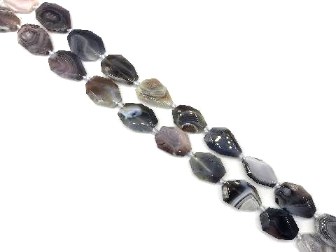 Botswana Agate Faceted Free Form 20-40Mm