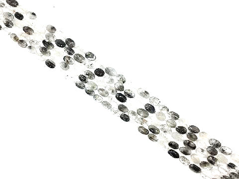 Black Lodalite Flat Oval 9X15Mm