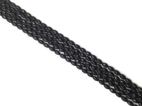 Black Onyx Faceted Rice 6X16Mm