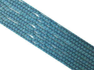Lava Stone Blue Round Beads 8Mm