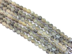Matte Agate Gray Round Beads 6Mm