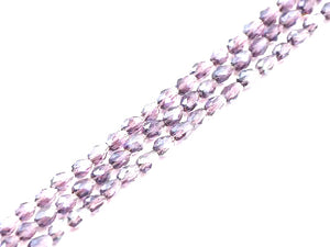 Thunder Polish Glass Crystal Purple Faceted Teardrop 3X5Mm