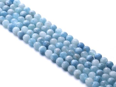 Aquamarine E1 Faceted Rounds 4Mm