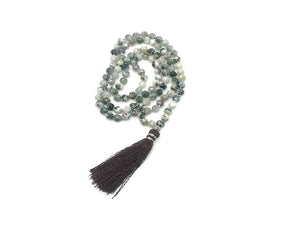 Tree Agate Necklace 108Pcs 6Mm