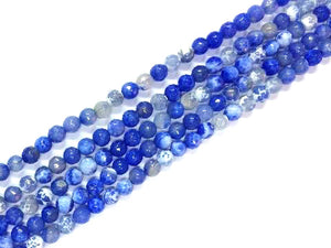 Color Blue Fire Agate Faceted Rounds 10Mm